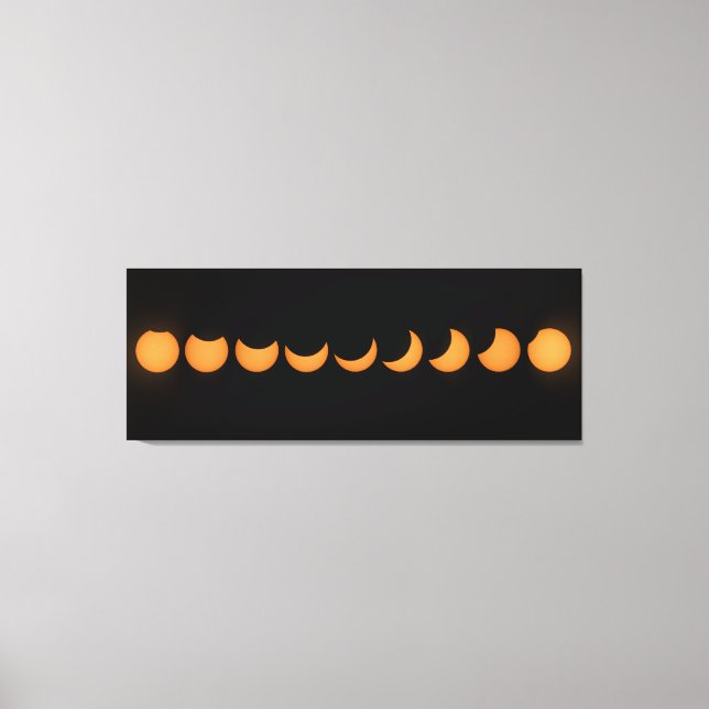 Toile Série de progression de l'éclipse solaire partiell (Recto)