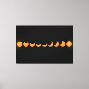 Toile Série de progression d'éclipse solaire partielle