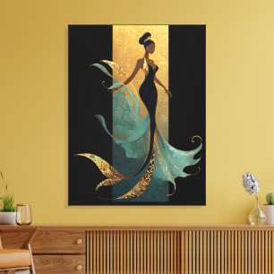 TOILE SÉRIE MERMAID NOIR #1 
