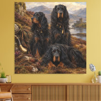 Setter Gordon avec faisans, Art