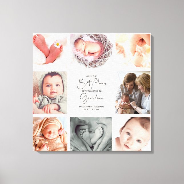 Toile Seules les meilleures mamans sont promues à grand- (Recto)