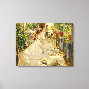 Toile Sewing the Sail, 1896 by Joaquin Sorolla
