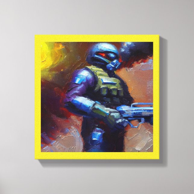 Toile SF - Héros militaire 4 (Recto)