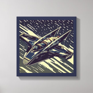 Toile SF - Starfighter Anime Gravure sur bois 4