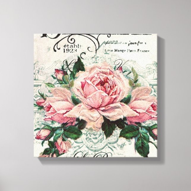 Toile shabby chic, découpage, victorien, français chic,  (Recto)