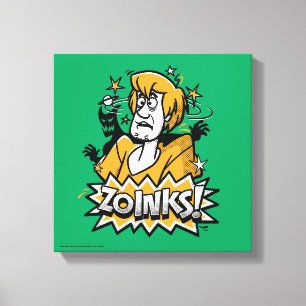 Toile Shaggy "Zoinks !" Graphic halftone