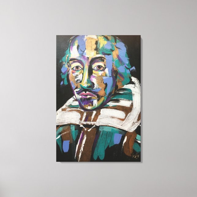 Toile Shakespeare acrylique multicolore moderne (Recto)