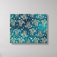 Shamanic Motif Tortues de mer + votre image de dos