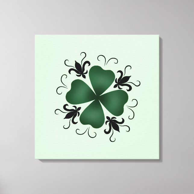 Toile Shamrock victorien élégant (Recto)