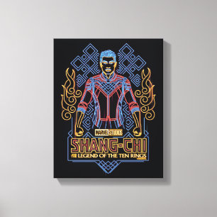 Toile Shang-Chi Neon Lumière Graphique
