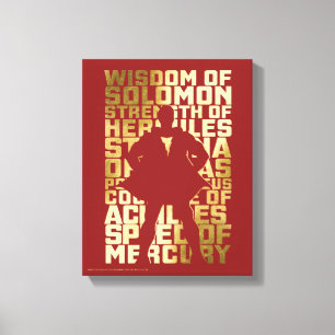 Toile SHAZAM ! Capacités Golden Typography Graphic