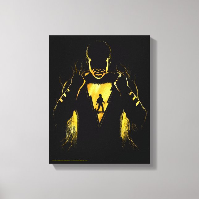 Toile SHAZAM ! | Shazam et Billy Lightning Silhouette (Recto)
