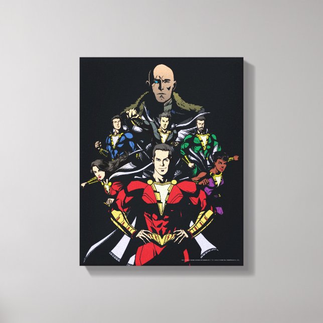 Toile SHAZAM ! | Shazam Family Vs. Dr Sivana (Recto)