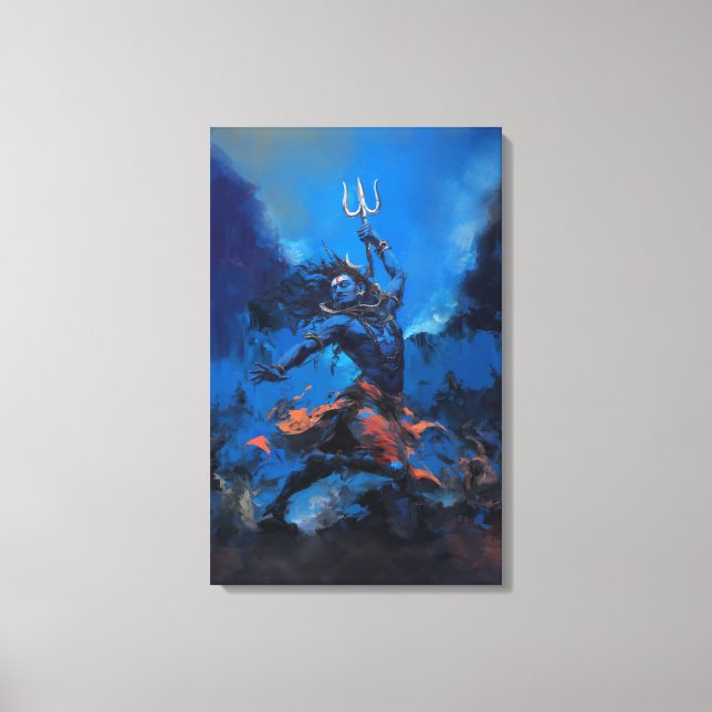 Toile Shiva Tandav Canvas Mur Art (Recto)