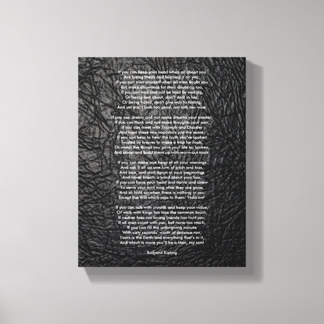 Toile Si par Rudyard Kipling petit (Recto)