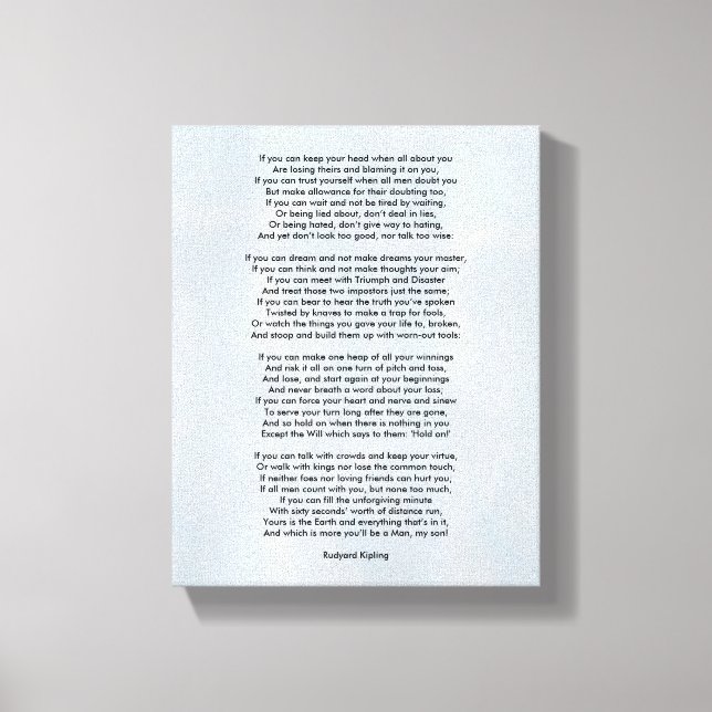 Toile Si par Rudyard Kipling petit (Recto)