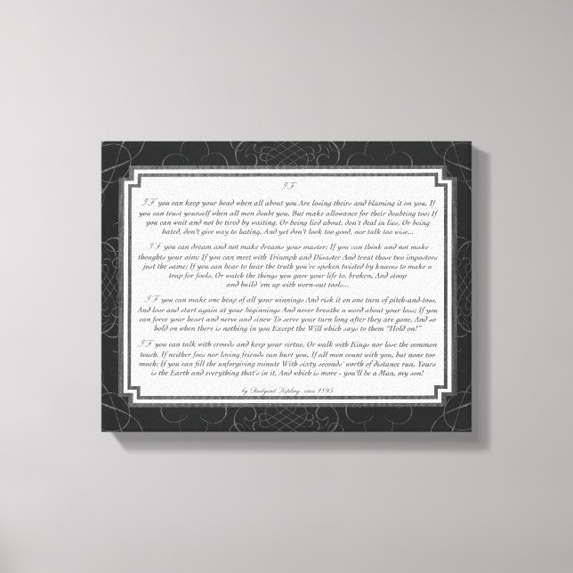 Toile Si Poème de Rudyard Kipling (Recto)