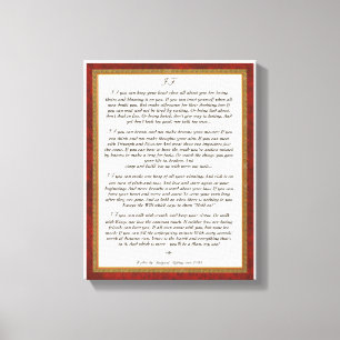 Toile Si Poème de Rudyard Kipling