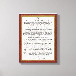 Toile Si Poème de Rudyard Kipling