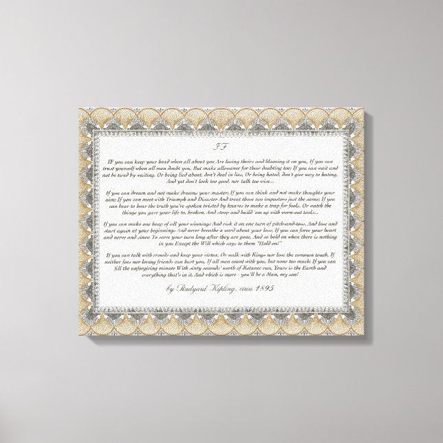 Toile Si Poème de Rudyard Kipling (Recto)