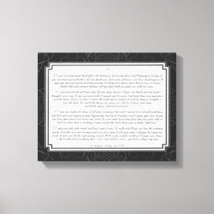 Toile Si poème par Rudyard Kipling