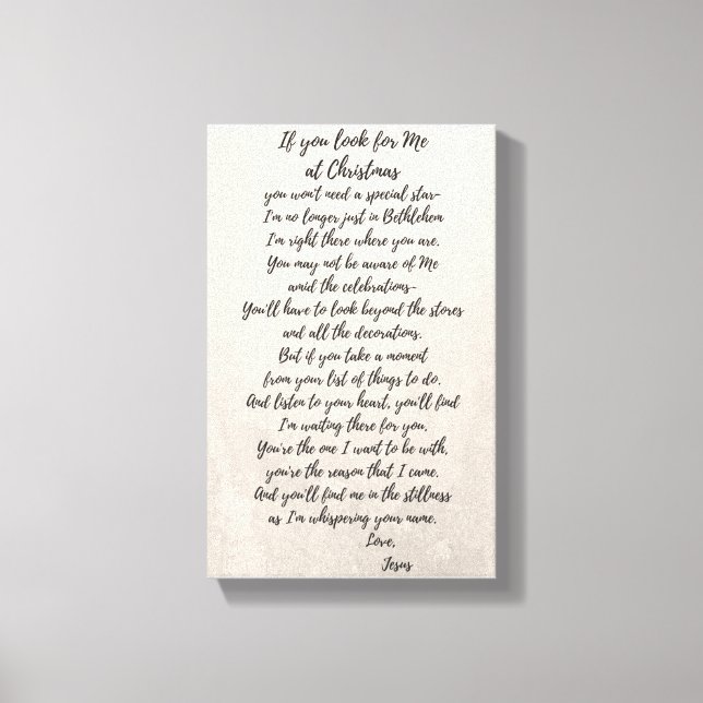 Toile Si vous me cherchez à Noël (Recto)