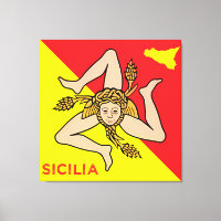Sicilia Drapeau sicilien de Sicile Trinacrie Couss