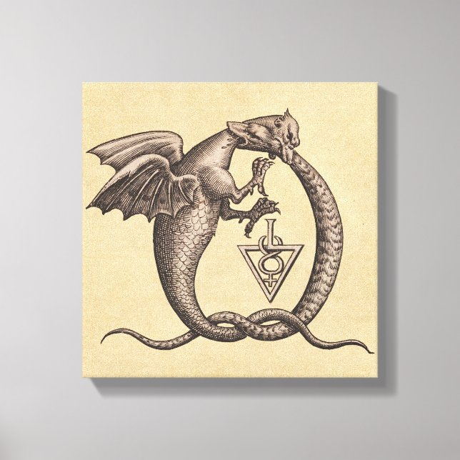 Toile Sigils d'alchimie du soufre et du mercure (Recto)