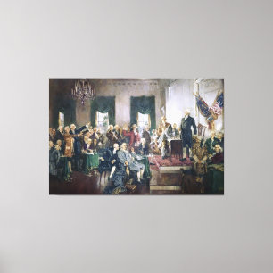 Toile Signature de la Constitution par Howard C. Christy