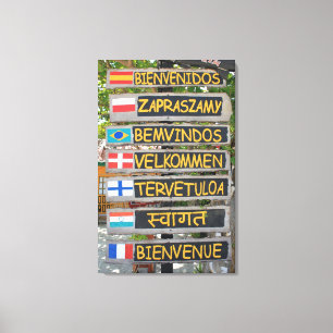 Toile Signe bienvenu