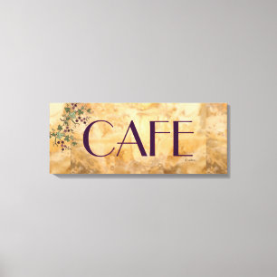 Toile Signe parisien de café