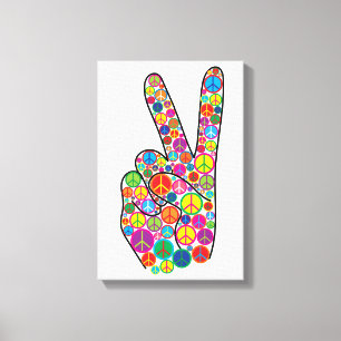 Toile Signes de paix super colorés frais