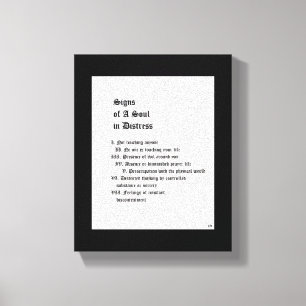 Toile Signes d'une âme en détresse