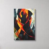 Silhouette Abstraite dans l'art rouge et noir