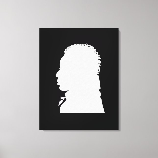 Toile Silhouette afro-américaine gauche face (Recto)