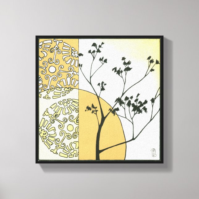 Toile Silhouette de l'arbre écarse par Megan Meagher (Recto)