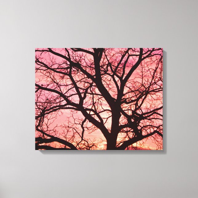 Toile Silhouette de l'Arbre Soudé du soir (Recto)