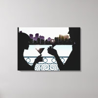 Silhouette d'un couple de lunettes à martini