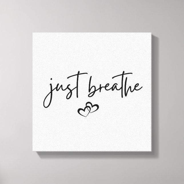 Toile Simple Inspiration minimaliste "Respirer" (Recto)