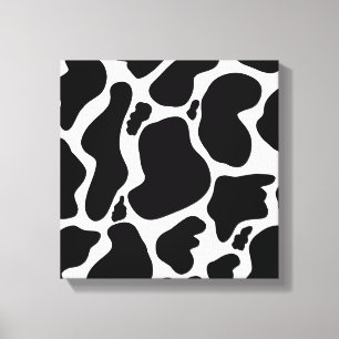 Toile Simple noir et blanc Gros taches de vache Poster d