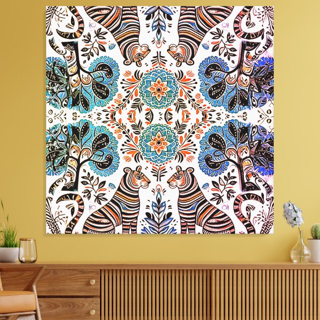 Toile simple peinture madhubani (Insitu(Salon))