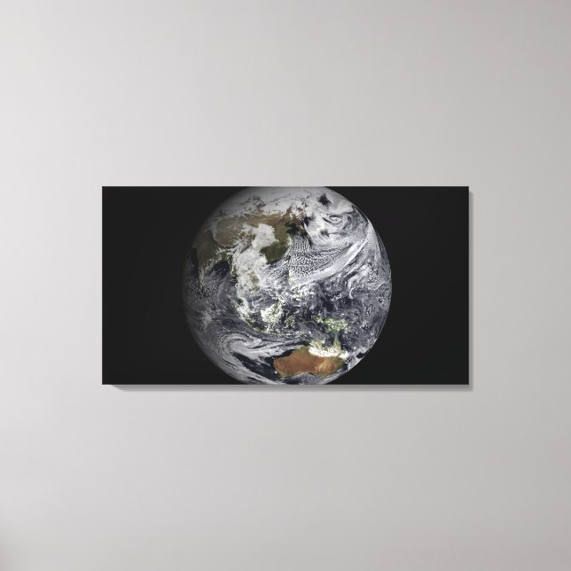 Toile Simulation nuageuse de la Terre entière (Recto)