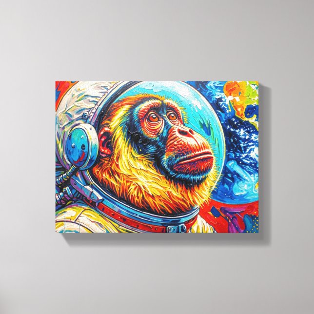 TOILE SINGE DANS L'ESPACE 12 (Recto)