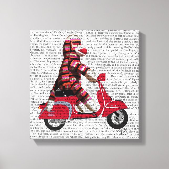 Toile Singe de queue sur cyclomoteur (Recto)