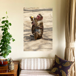 Toile Singe - Petit-déjeuner de maman