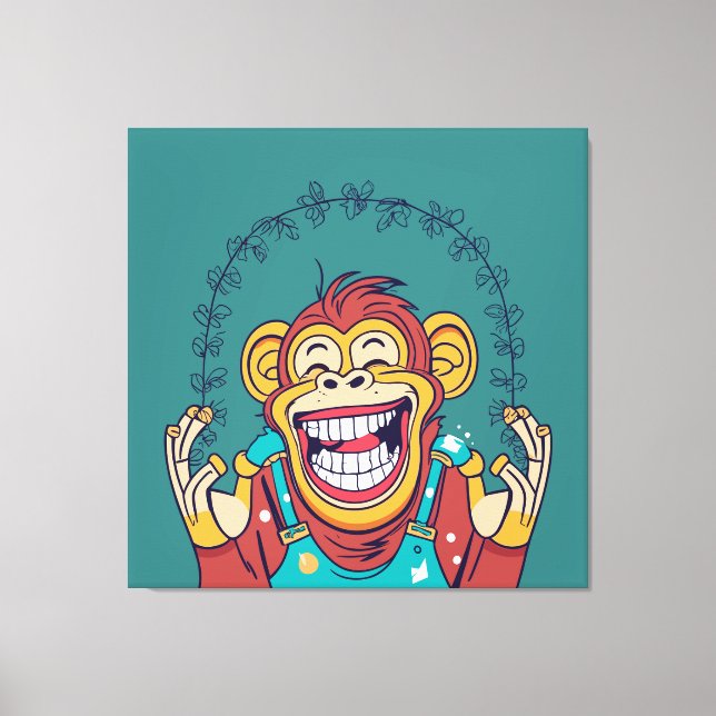 Toile Singe souriant (Recto)