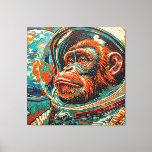 TOILE SINGES DANS L'ESPACE