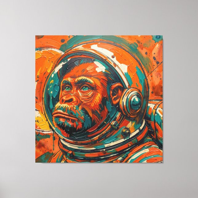 TOILE SINGES DANS L'ESPACE-2 (Recto)
