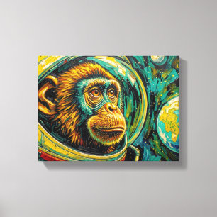 TOILE SINGES DANS L'ESPACE-5