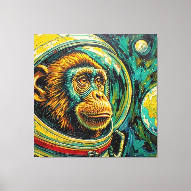 TOILE SINGES DANS L'ESPACE-5 (Recto)